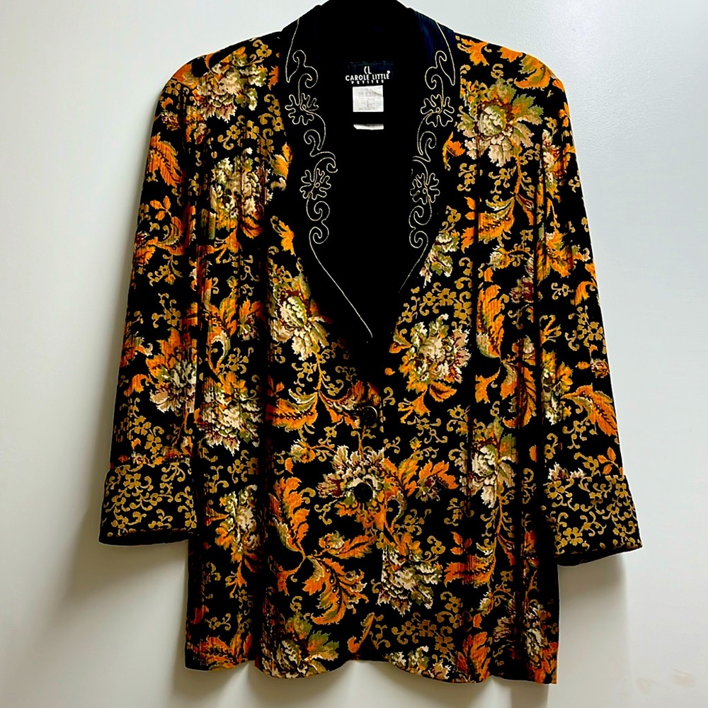 Vintage Carole Little Petites Printed Blazer